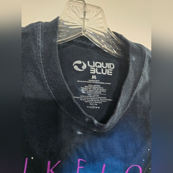 Vintage Liquid Blue Pink Floyd Shirt Medium "Dark Side of the Moon" Tye Dye EUC - Picture 2 of 11